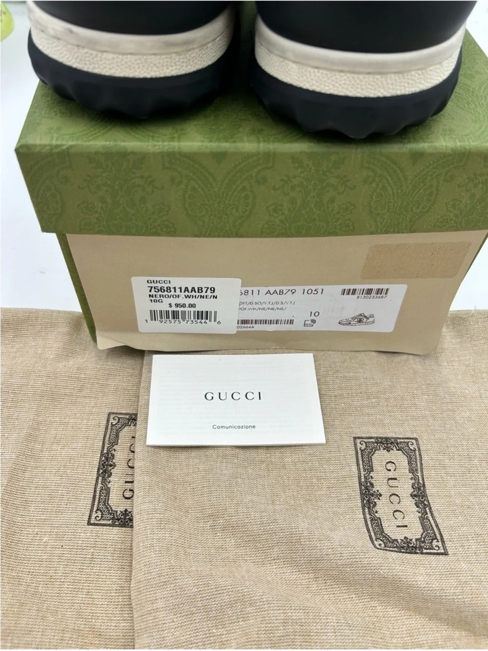 Men’s Gucci, Mac 80 low top leather sneakers size 43/10 made in Italy NWT